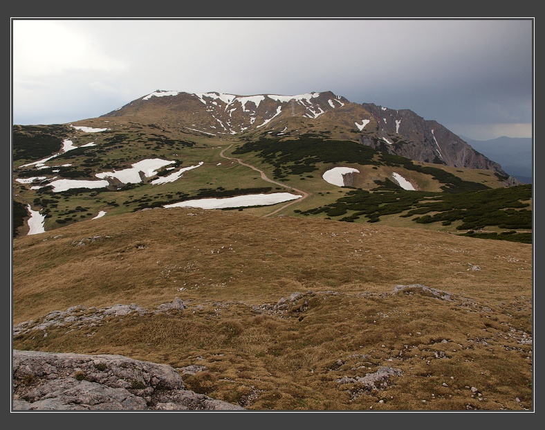 Schneeberg, na vrcholu Waxriegel ve v��ce 1888 m