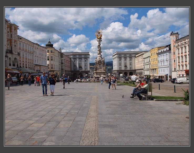 Dunajská cyklostezka, Linz - Hauptplatz