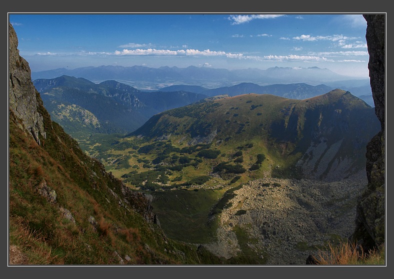 Kr�pove sedlo, pohled na Z�padn� a Vysok� Tatry