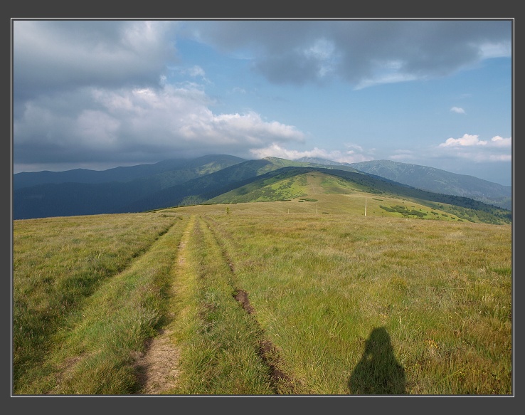 Nízké Tatry, pohled zpátky na hřeben Chabence z Latiborské hoľe